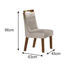 Sala De Jantar Mesa Cronos E 6 Cadeiras Kioto Castanho Fosco