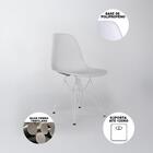 Sala De Jantar Mesa Eames Redonda Branca 90cm Base De Ferro B