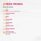 Sala De Jantar Mesa Evora 180  Mdf Vidro Canto Reto Com 6 Cad