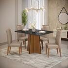 Sala De Jantar Mesa Freijó/preto 4 Cad Freijó/kraft