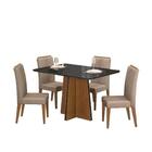 Sala De Jantar Mesa Freijó/preto 4 Cad Freijó/kraft