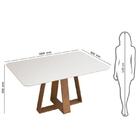 Sala De Jantar Mesa Kiara Freijó/off White C/ 4 Cadeiras Lidi