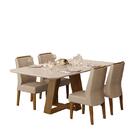 Sala De Jantar Mesa Kiara Freijó/off White C/ 4 Cadeiras Lidi