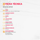 Sala De Jantar Mesa Lisboa 180 Mdf Canto Reto Com 6 Cadeiras