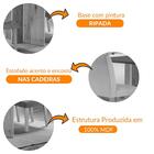 Sala De Jantar Mesa Olimpia 120 Mdf Canto Copo Com 4 Cadeiras