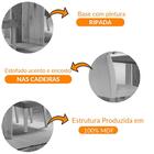 Sala De Jantar Mesa Olimpia 120 Mdf Canto Reto Com 4 Cadeiras