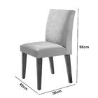 Sala De Jantar Mesa Olimpia 120 Mdf Vidro Canto Copo Com 4 Ca