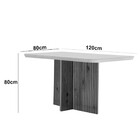 Sala De Jantar Mesa Olimpia 120 Mdf Vidro Canto Copo Com 4 Ca