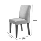 Sala De Jantar Mesa Olimpia 120 Mdf Vidro Canto Copo Com 4 Ca