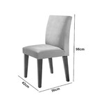 Sala De Jantar Mesa Olimpia 120 Mdf Vidro Canto Copo Com 4 Ca