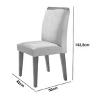 Sala De Jantar Mesa Olímpia 120cm Em Mdf E 4 Cadeiras Athenas