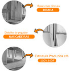 Sala De Jantar Mesa Olímpia 120cm Em Mdf E 4 Cadeiras Athenas