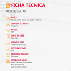 Sala De Jantar Mesa Olímpia 120cm Em Mdf E 4 Cadeiras Athenas