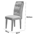 Sala De Jantar Mesa Olímpia 120cm Mdf Canto Copo Com 4 Cadeir