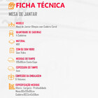 Sala De Jantar Mesa Olímpia 120cm Mdf Canto Copo Com 4 Cadeir