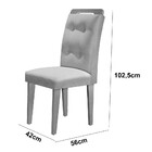 Sala De Jantar Mesa Olímpia 120cm Mdf Canto Copo Com 4 Cadeir