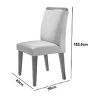 Sala De Jantar Mesa Olimpia 120cm Mdf Canto Reto Com 4 Cadeir