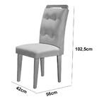 Sala De Jantar Mesa Olímpia 120cm Mdf Vidro Canto Copo Com 4