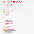 Sala De Jantar Mesa Olímpia 120cm Mdf Vidro Canto Reto Com 4