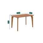 Sala De Jantar Mesa Papaia 130cm Sem Vidro Com 4 Cadeiras Jup