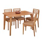 Sala De Jantar Mesa Papaia 130cm Sem Vidro Com 4 Cadeiras Jup