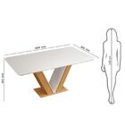 Sala De Jantar Mesa Rute Carvalho/off White C/ 6 Cadeiras Yas