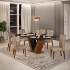 Sala De Jantar Mesa Rute Freijó/preto C/ 6 Cadeiras Yasmin Fr