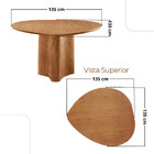 Sala De Jantar Mesa Selene 135cm Madeira Tampo Laminado Com 4