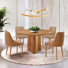 Sala De Jantar Mesa Selene 135cm Madeira Tampo Laminado Com 4