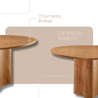 Sala De Jantar Mesa Selene 135cm Madeira Tampo Laminado Com 4
