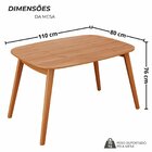 Sala De Jantar Mesa Tampo Laminado 110x76cm Com 4 Cadeiras Em