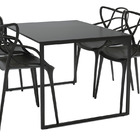 Sala De Jantar Mesa Tampo Madeira 4 Cadeiras Cor Rustica Anún