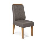 Sala De Jantar Mesa Vanda Carvalho/off White C/ 6 Cadeiras Li