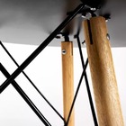 Sala De Jantar Mesinha Preta Eames Redonda + 4 Cadeiras Eames