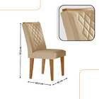 Sala De Jantar Milena Mdf Com Vidro Canto Reto 6 Cadeiras Ruf