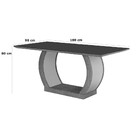 Sala De Jantar Milena Tampo Mdf Vidro 6 Cadeiras Qr Rufato