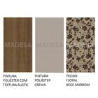 Sala De Jantar Miriam 1,36m Com 6 Cadeiras Rústico/ Crema/ Fl