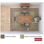 Sala De Jantar Miriam 1,36m Com 6 Cadeiras Rústico/ Crema/ Hi