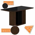 Sala De Jantar Nassau 4 Cadeiras Imbuia/preto/preto - Móveis