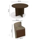 Sala De Jantar Nira Com 4 Cadeiras Kappesberg - Caramelo