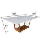 Sala De Jantar Olivia (base+tampo) 2,20x1,10, Com 8 Cadeiras