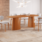 Sala De Jantar Orgânica Com 6 Cadeiras Montreal Star Móveis