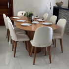 Sala De Jantar Orgânico 8 Cadeiras 2,20 Haley Requinte Salas