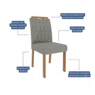 Sala De Jantar Patricia 160cm Com 6 Cadeiras Paola Cinamomo/o