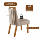 Sala De Jantar Redonda Com 6 Cadeiras 1,35m - Madri - Lj Móve