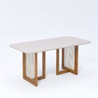 Sala De Jantar Regia 180cm Com 6 Cadeiras Oiti Madeira/ Offwh