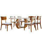 Sala De Jantar Santorine 180cm 6 Cadeiras Viena Moderna