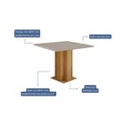 Sala De Jantar Sophia Tampo Mdf/vidro 0,95cm Com 4 Cadeiras F