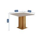 Sala De Jantar Sophia Tampo Mdf/vidro 0,95cm Com 4 Cadeiras F