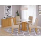 Sala De Jantar Sophia Tampo Mdf/vidro 0,95cm Com 4 Cadeiras T